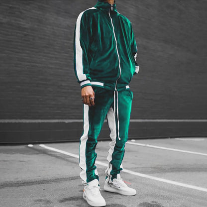Men'S Tracksuits Full Zip Hooded Sweatshirt Sets Matching Wide Leg Cargo Pants 2 Piece Outfit Brown,S